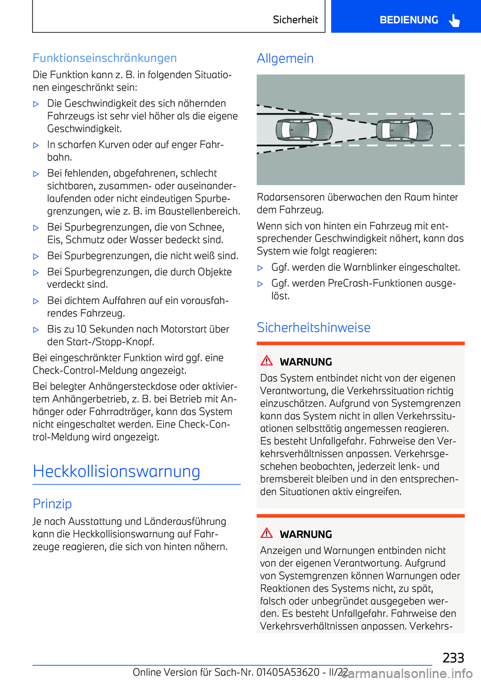 BMW X6 M 2022  Betriebsanleitungen (in German) Funktionseinschr