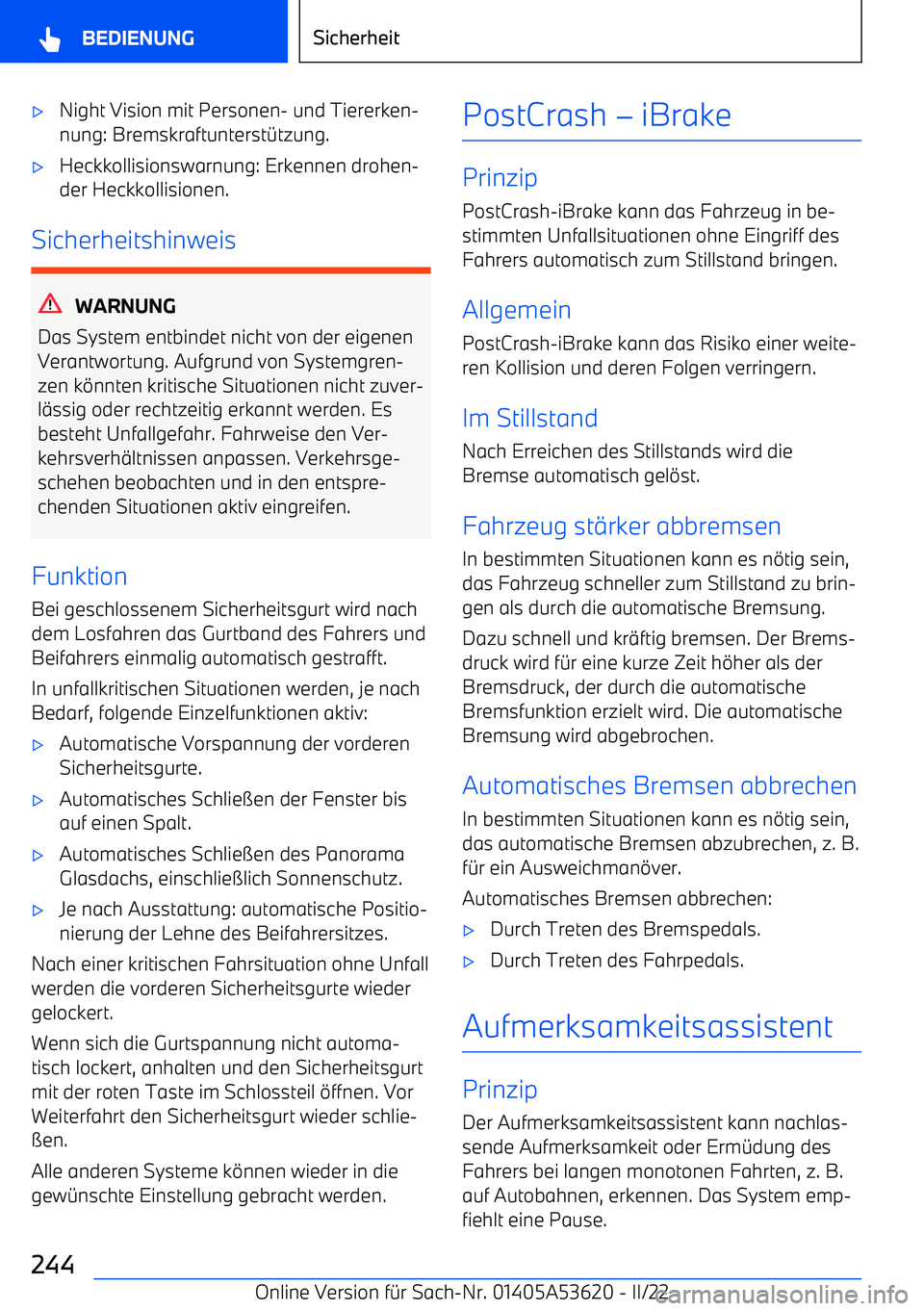 BMW X6 M 2022  Betriebsanleitungen (in German) 