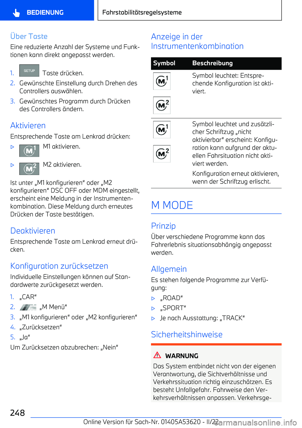BMW X6 M 2022  Betriebsanleitungen (in German) 