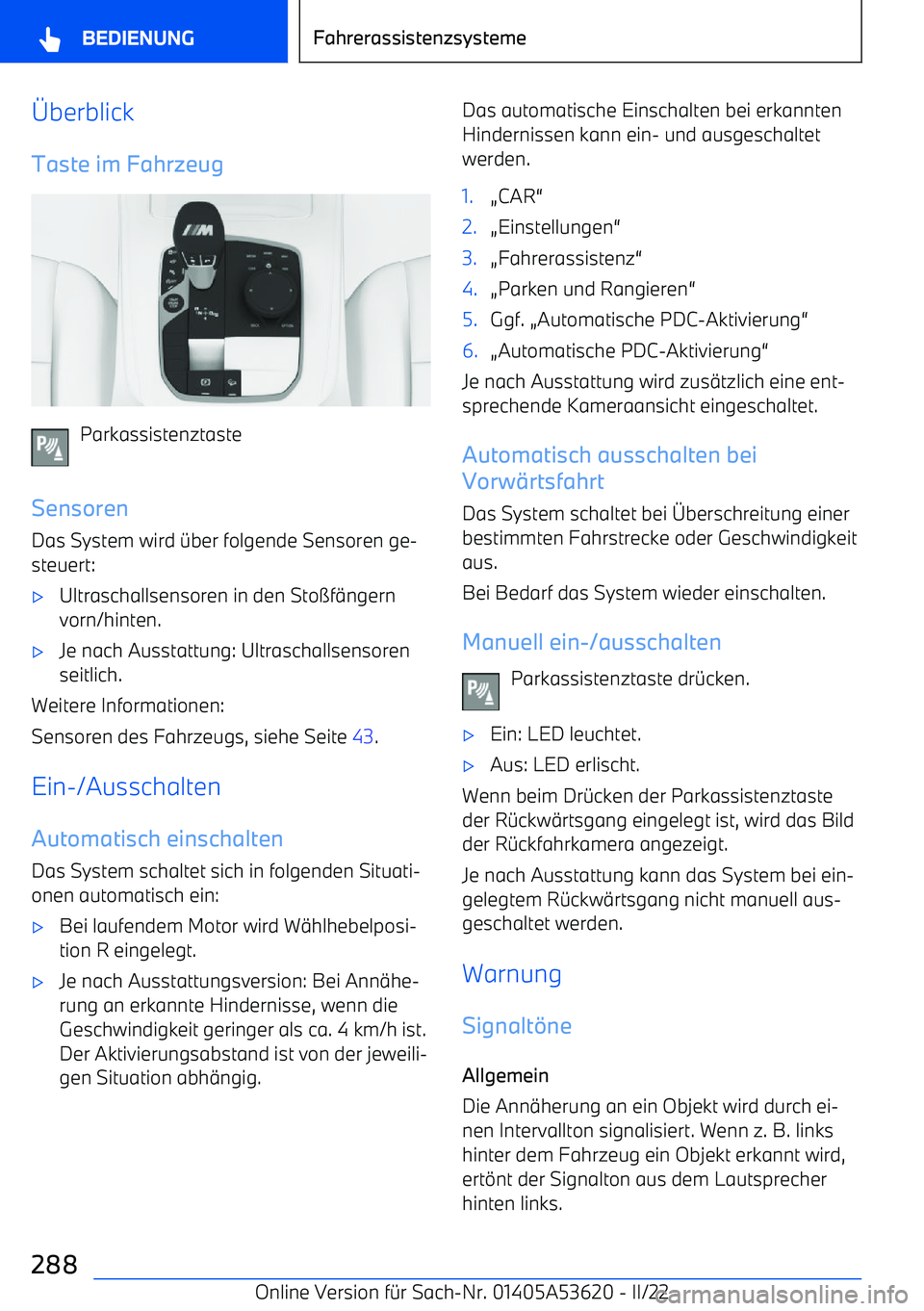BMW X6 M 2022  Betriebsanleitungen (in German) 