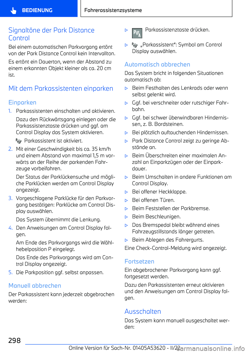 BMW X6 M 2022  Betriebsanleitungen (in German) Signalt