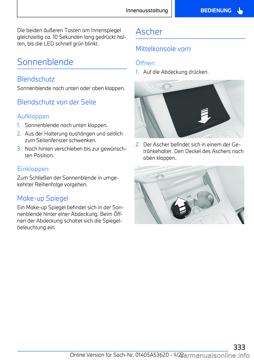 BMW X6 M 2022  Betriebsanleitungen (in German) Die beiden 