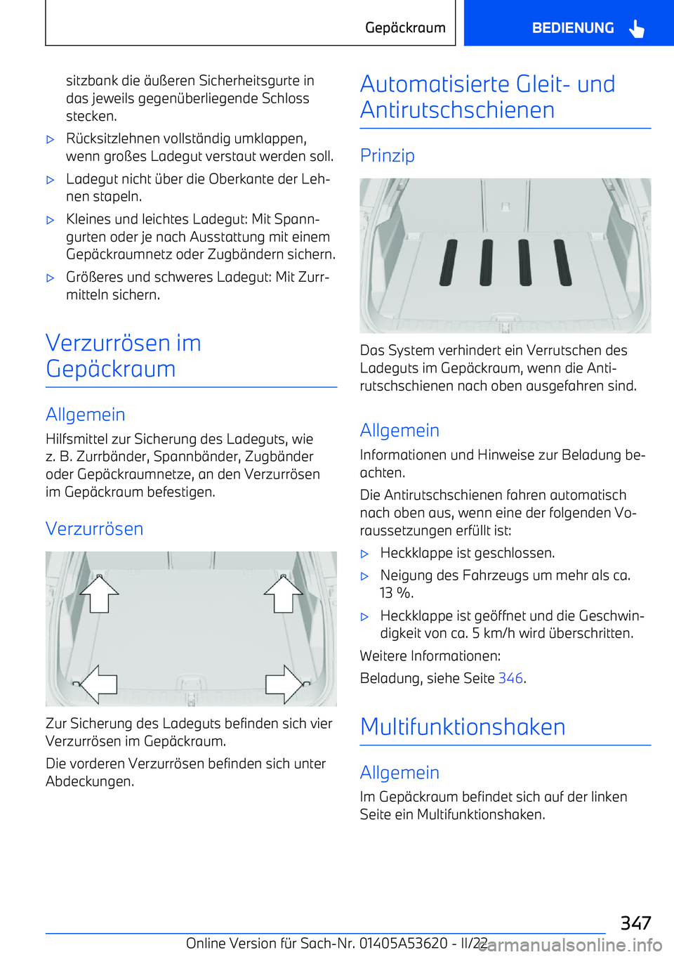BMW X6 M 2022  Betriebsanleitungen (in German) sitzbank die 