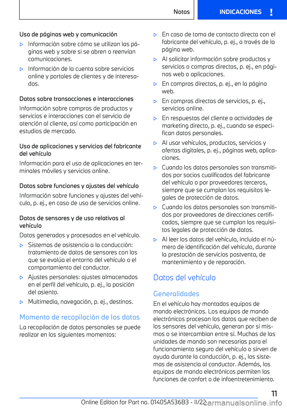 BMW X6 M 2022  Manuales de Empleo (in Spanish) Uso de p