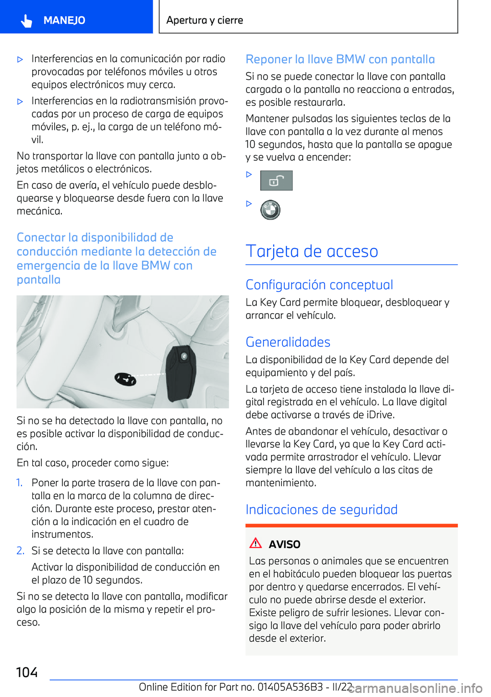 BMW X6 M 2022  Manuales de Empleo (in Spanish) 