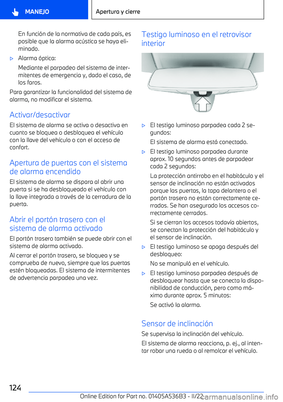 BMW X6 M 2022  Manuales de Empleo (in Spanish) En funci