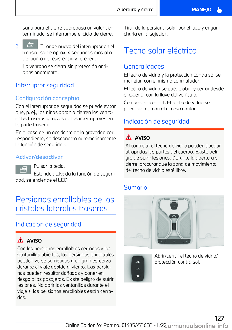 BMW X6 M 2022  Manuales de Empleo (in Spanish) saria para el cierre sobrepasa un valor de