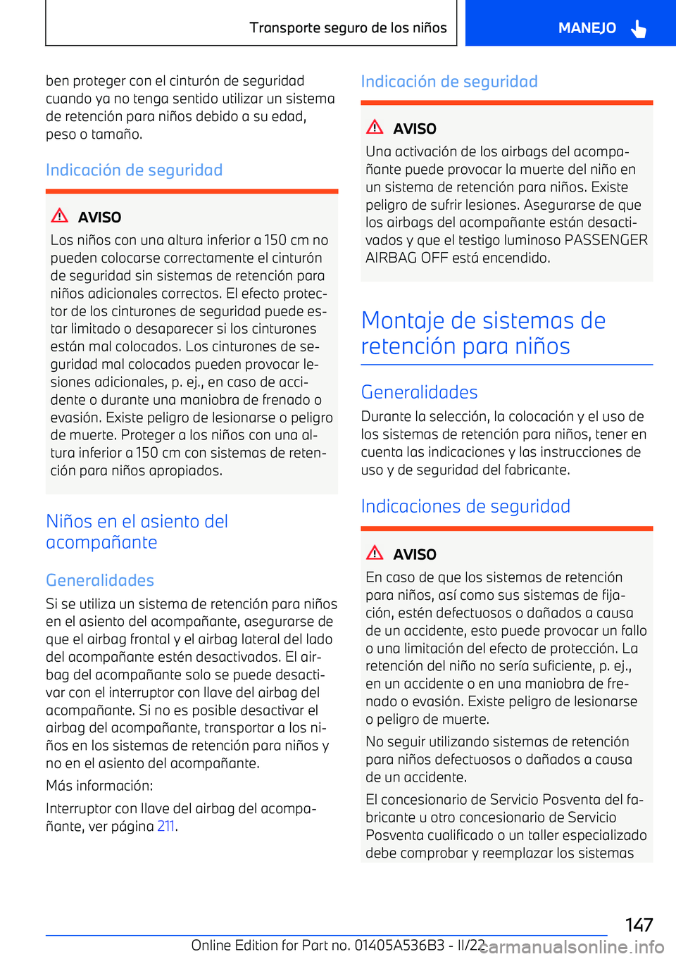 BMW X6 M 2022  Manuales de Empleo (in Spanish) ben proteger con el cintur