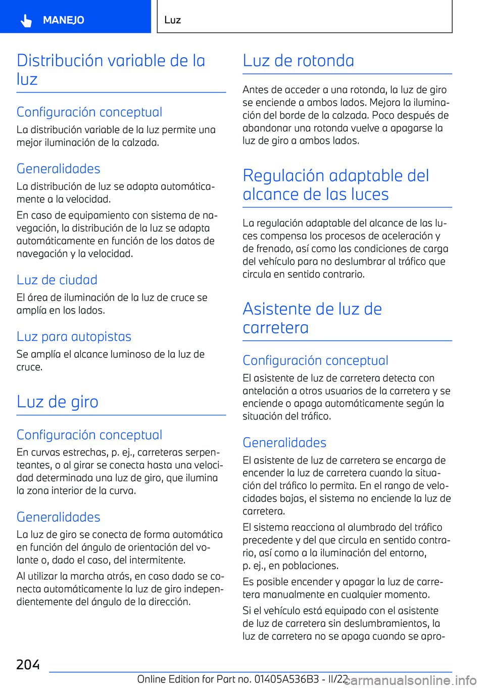 BMW X6 M 2022  Manuales de Empleo (in Spanish) Distribuci