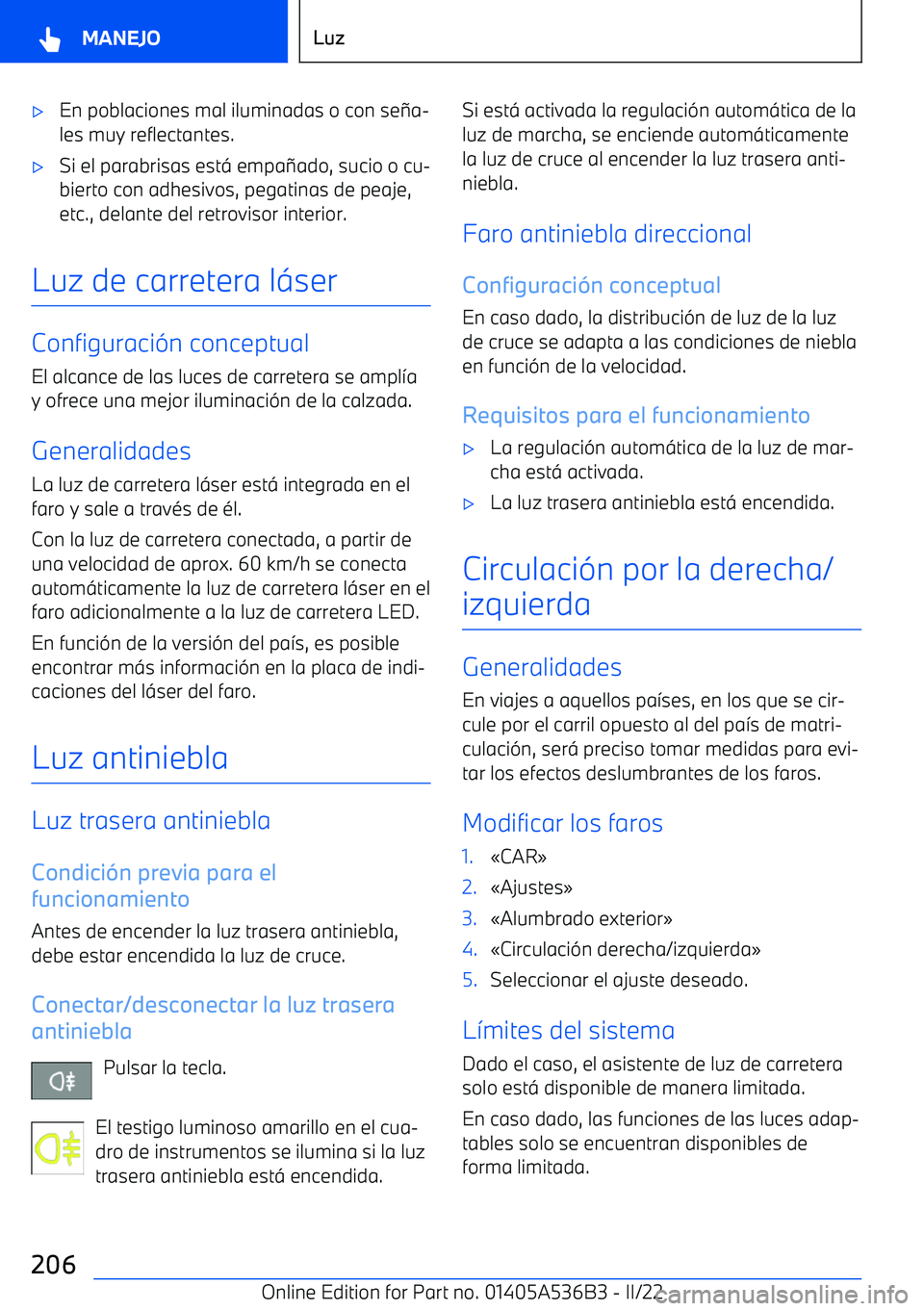 BMW X6 M 2022  Manuales de Empleo (in Spanish) 