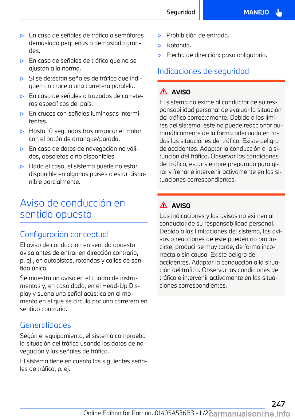 BMW X6 M 2022  Manuales de Empleo (in Spanish) 