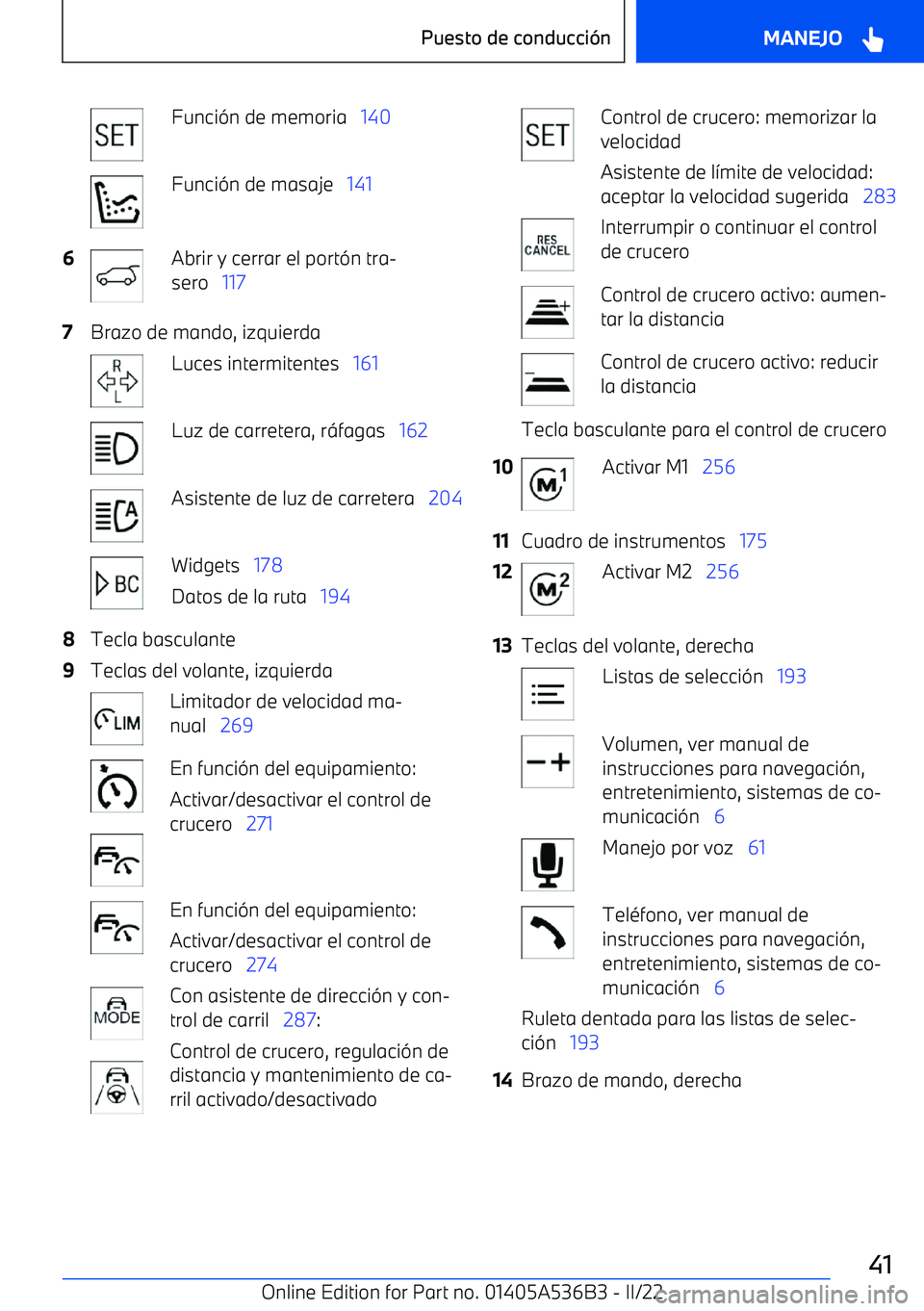 BMW X6 M 2022  Manuales de Empleo (in Spanish) Funci