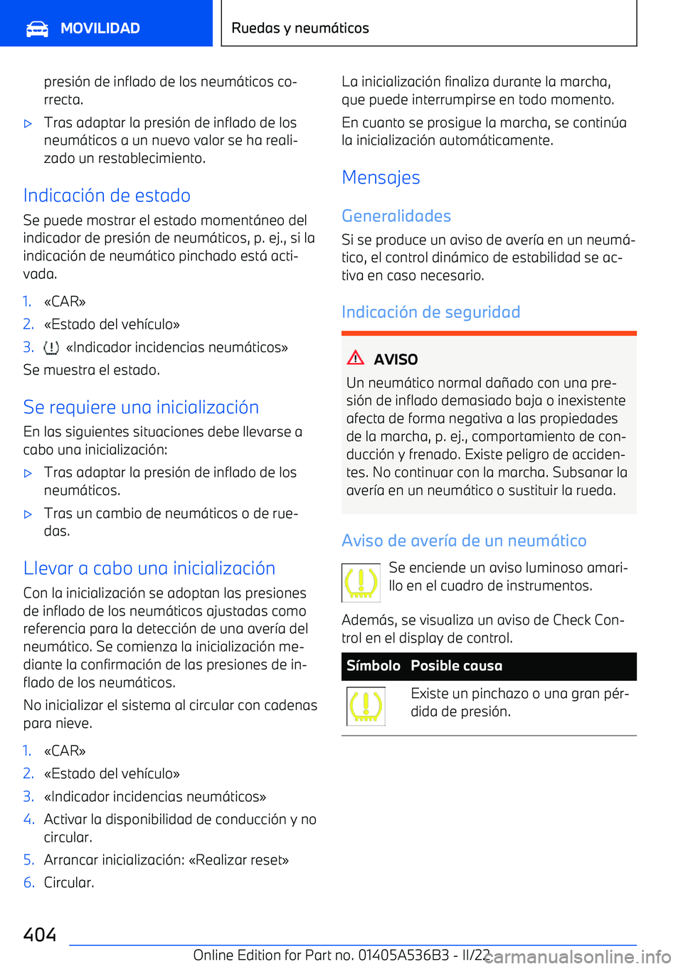 BMW X6 M 2022  Manuales de Empleo (in Spanish) presi
