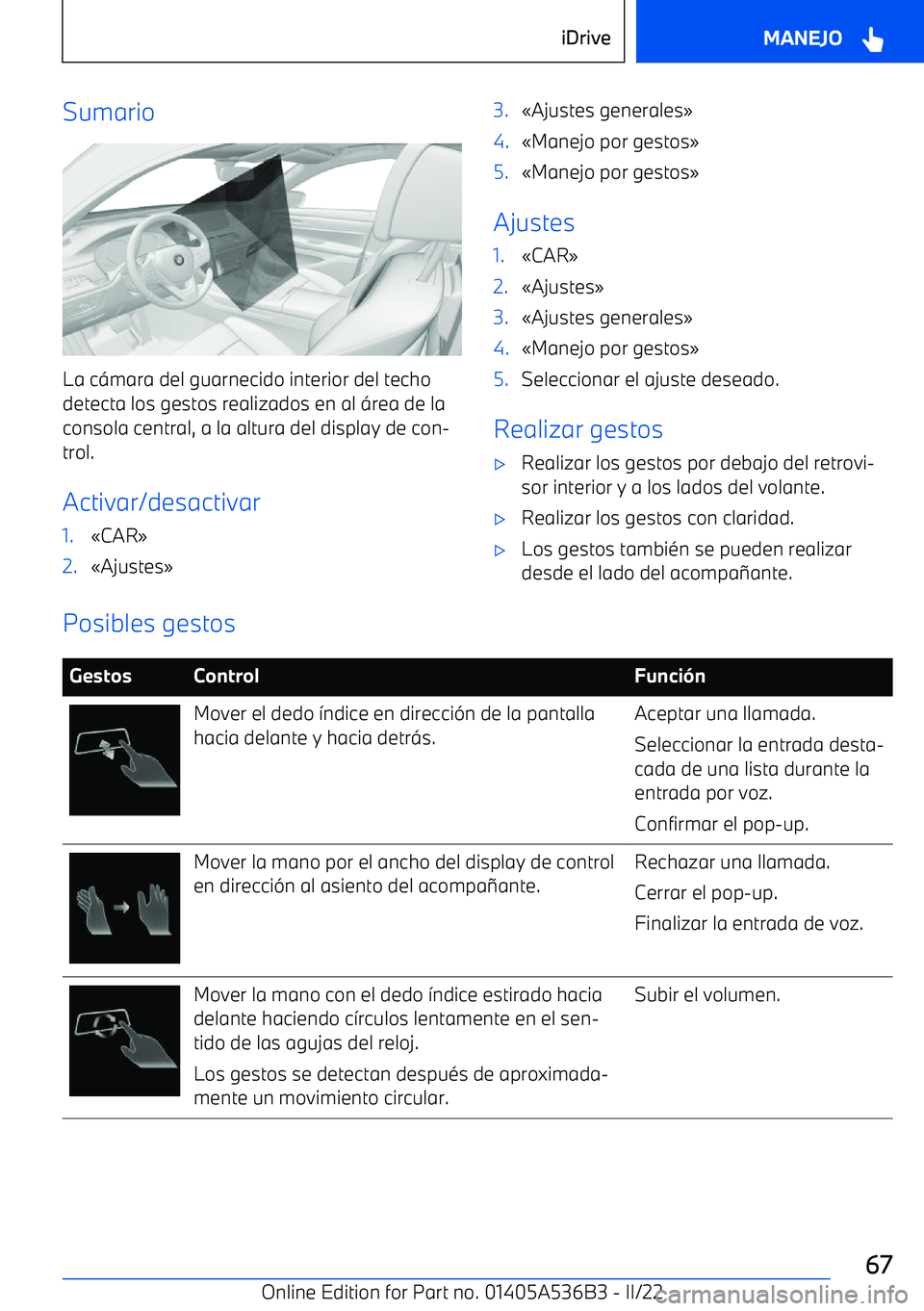 BMW X6 M 2022  Manuales de Empleo (in Spanish) Sumario
La c