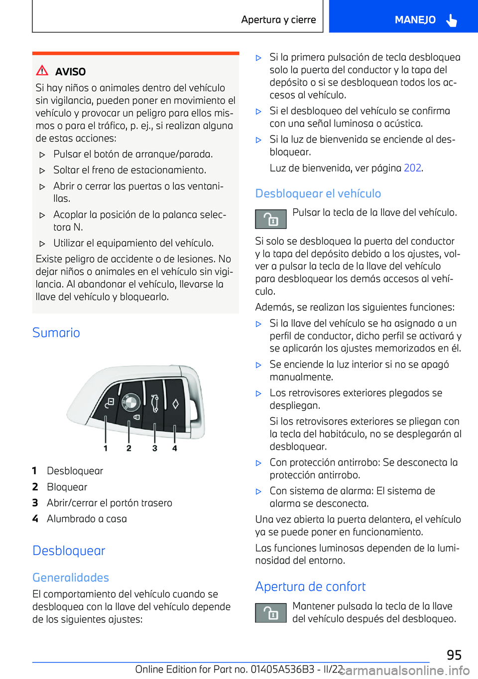 BMW X6 M 2022  Manuales de Empleo (in Spanish) AVISO
Si hay ni