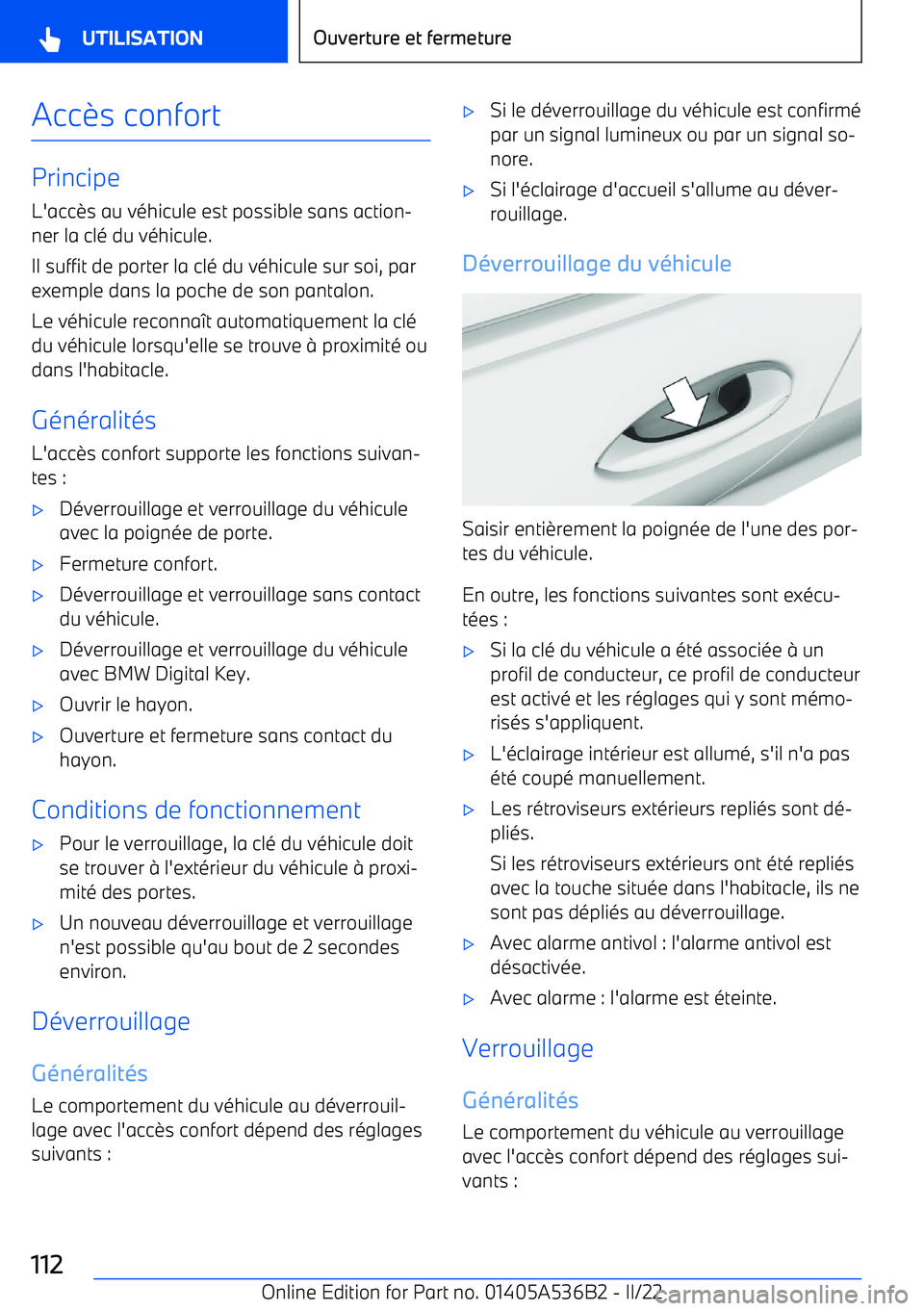 BMW X6 M 2022  Notices Demploi (in French) Acc