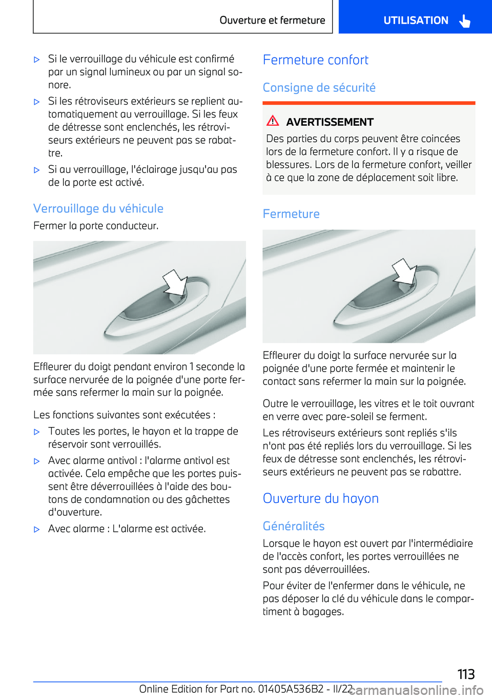 BMW X6 M 2022  Notices Demploi (in French) 