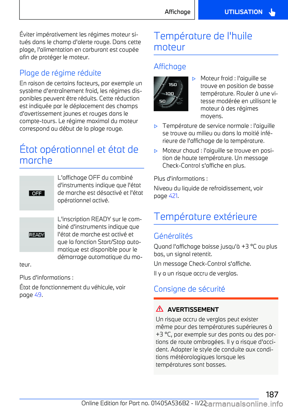 BMW X6 M 2022  Notices Demploi (in French) 