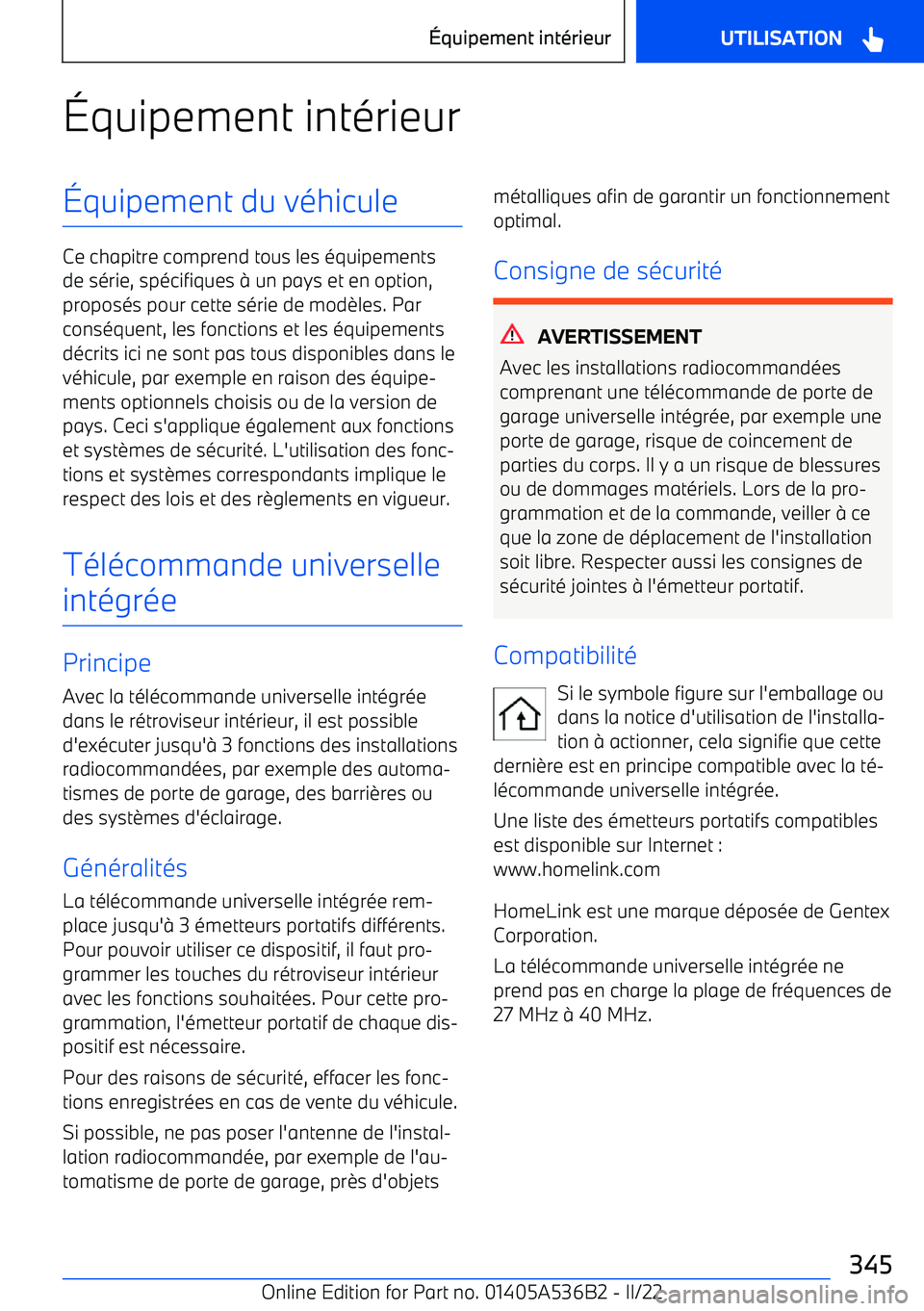 BMW X6 M 2022  Notices Demploi (in French) 
