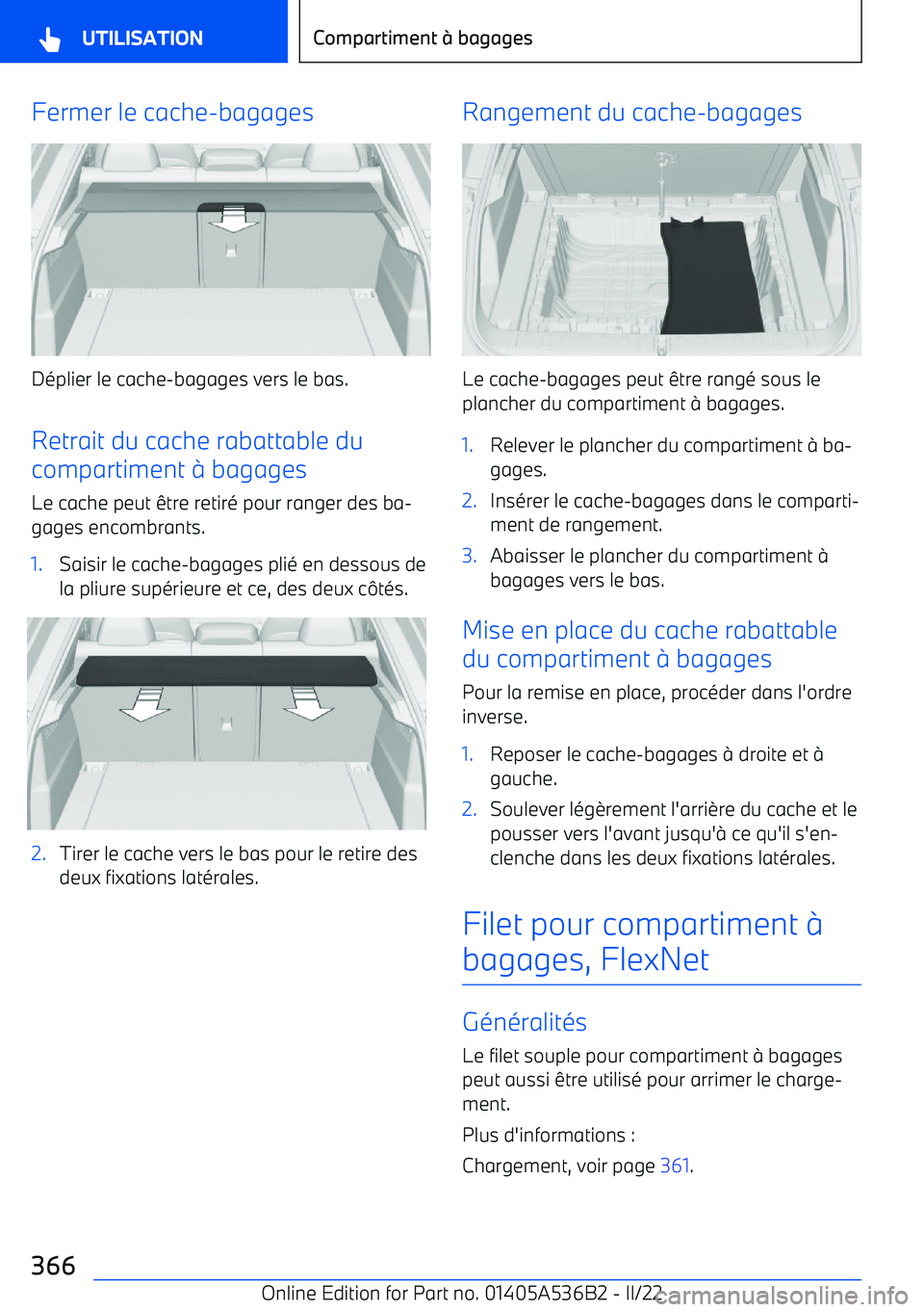 BMW X6 M 2022  Notices Demploi (in French) Fermer le cache