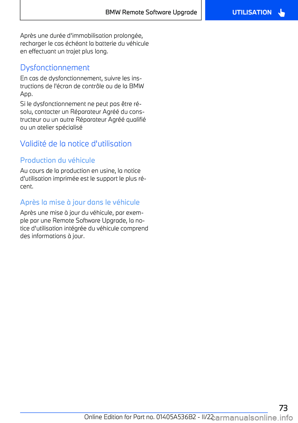 BMW X6 M 2022  Notices Demploi (in French) Apr