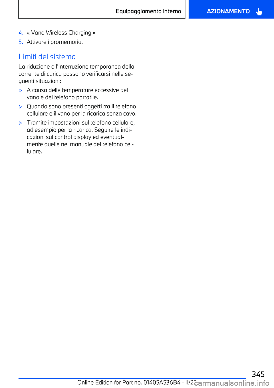 BMW X6 M 2022  Libretti Di Uso E manutenzione (in Italian) 4.