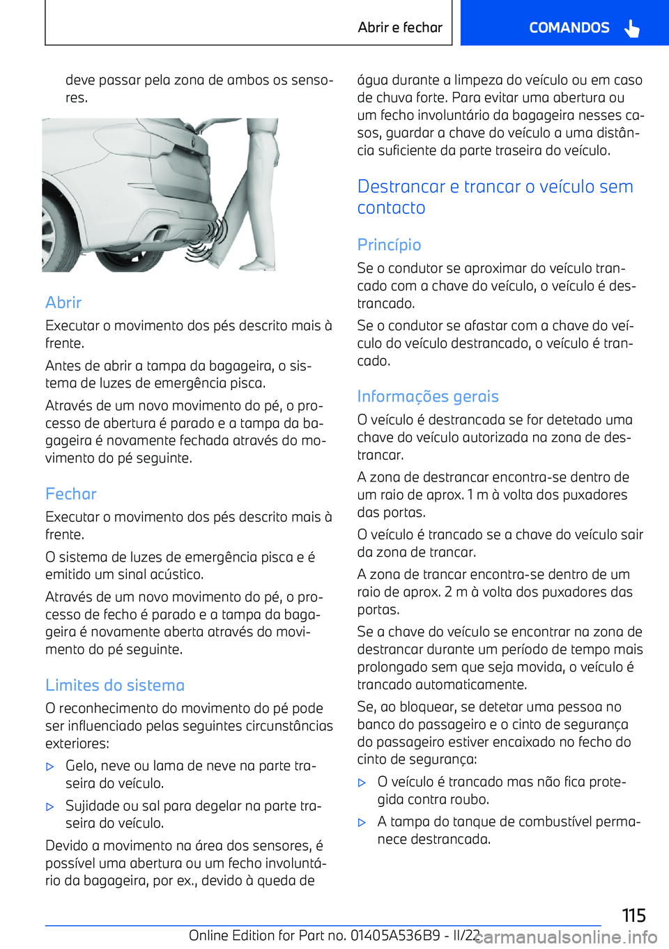 BMW X6 M 2022  Manual do condutor (in Portuguese) deve passar pela zona de ambos os senso