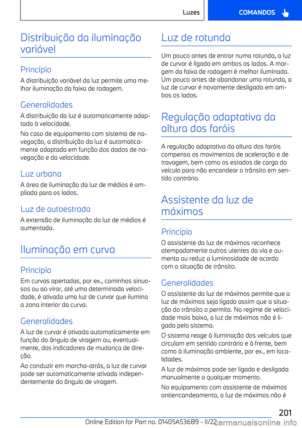 BMW X6 M 2022  Manual do condutor (in Portuguese) Distribui
