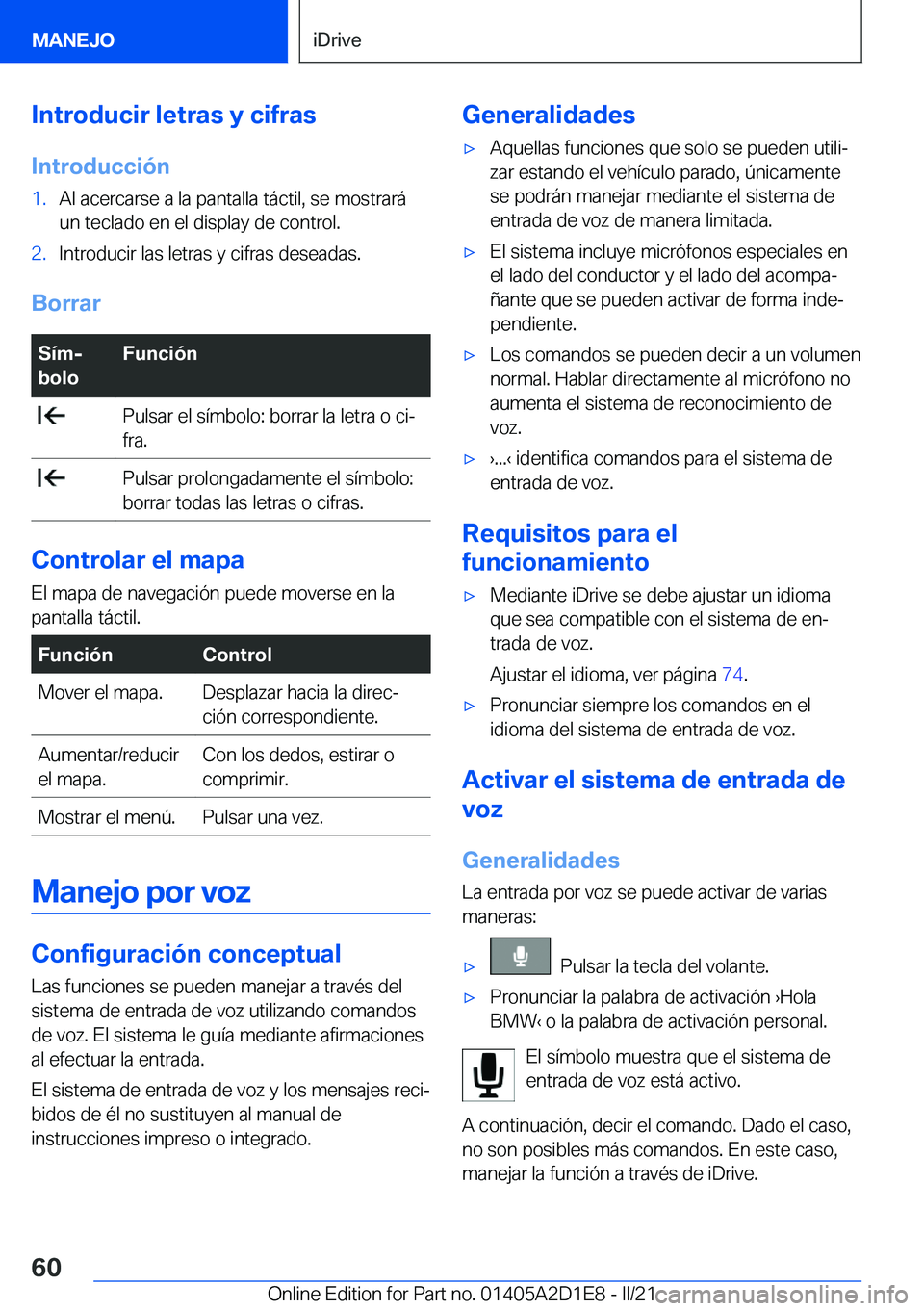 BMW X6 M 2021  Manuales de Empleo (in Spanish) �I�n�t�r�o�d�u�c�i�r��l�e�t�r�a�s��y��c�i�f�r�a�s
�I�n�t�r�o�d�u�c�c�i�