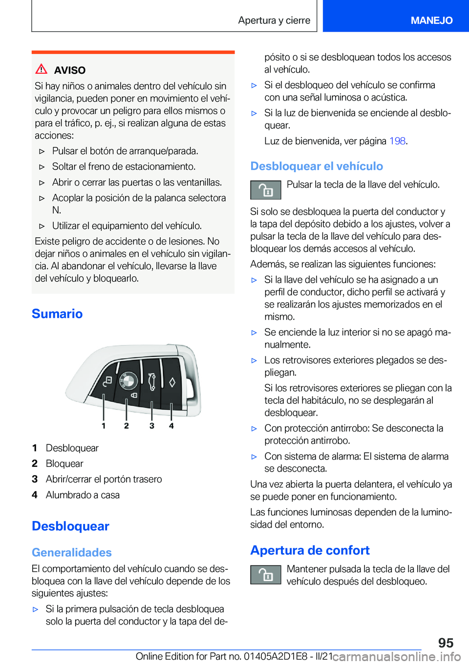 BMW X6 M 2021  Manuales de Empleo (in Spanish) �A�V�I�S�O
�S�i��h�a�y��n�i�