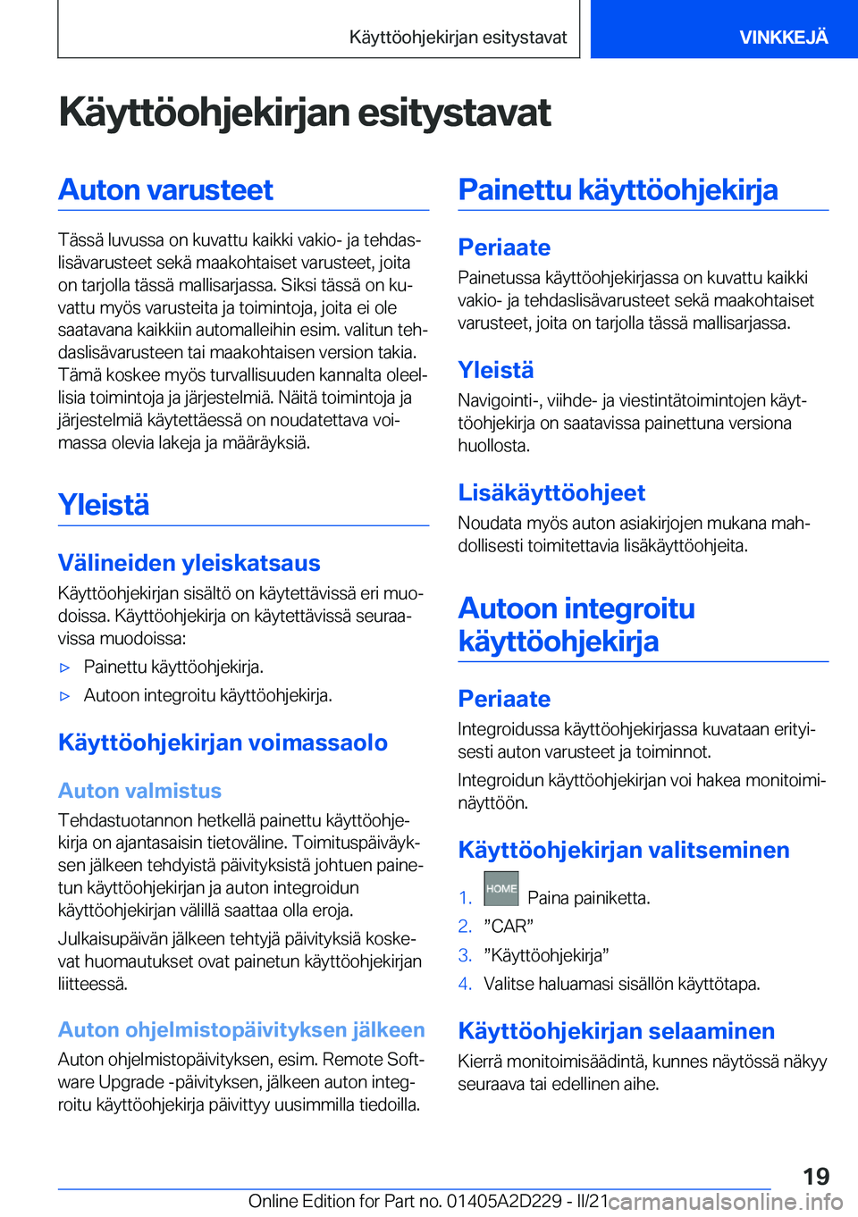 BMW X6 M 2021  Omistajan Käsikirja (in Finnish) �K�