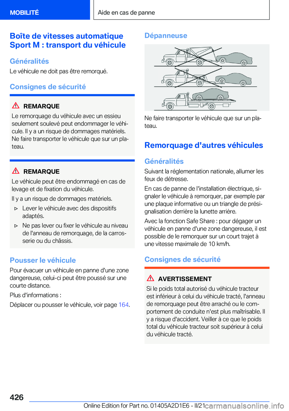 BMW X6 M 2021  Notices Demploi (in French) �B�o�