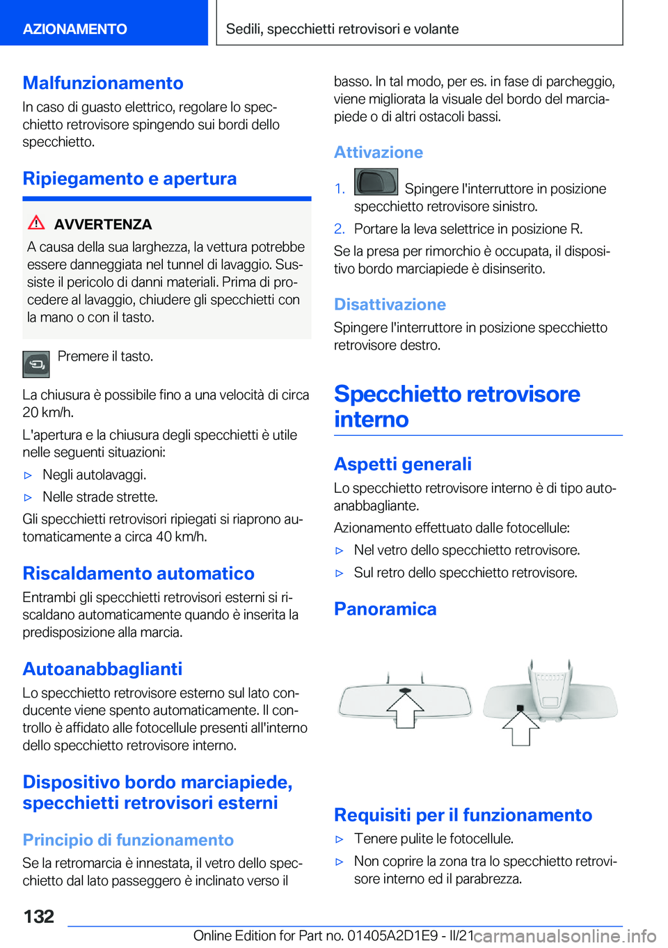 BMW X6 M 2021  Libretti Di Uso E manutenzione (in Italian) �M�a�l�f�u�n�z�i�o�n�a�m�e�n�t�o�I�n��c�a�s�o��d�i��g�u�a�s�t�o��e�l�e�t�t�r�i�c�o�,��r�e�g�o�l�a�r�e��l�o��s�p�e�cª�c�h�i�e�t�t�o��r�e�t�r�o�v�i�s�o�r�e��s�p�i�n�g�e�n�d�o��s�u�i��b�o�r�
