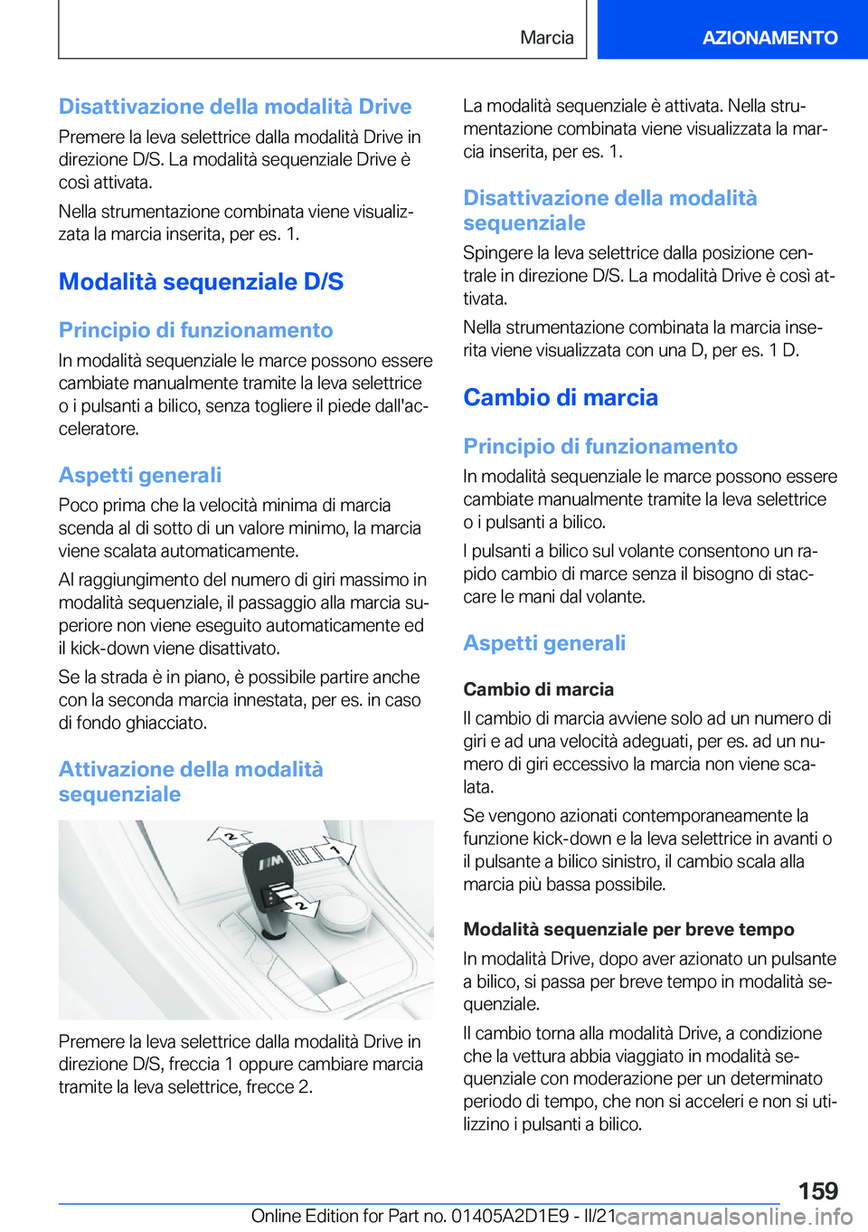 BMW X6 M 2021  Libretti Di Uso E manutenzione (in Italian) �D�i�s�a�t�t�i�v�a�z�i�o�n�e��d�e�l�l�a��m�o�d�a�l�i�t�