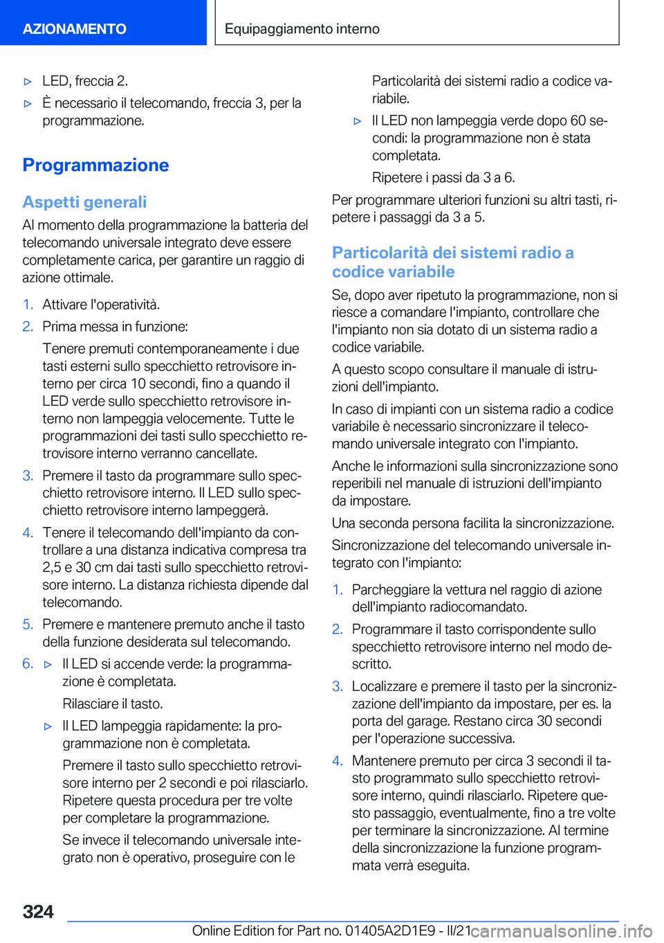 BMW X6 M 2021  Libretti Di Uso E manutenzione (in Italian) 'x�L�E�D�,��f�r�e�c�c�i�a��2�.'x�