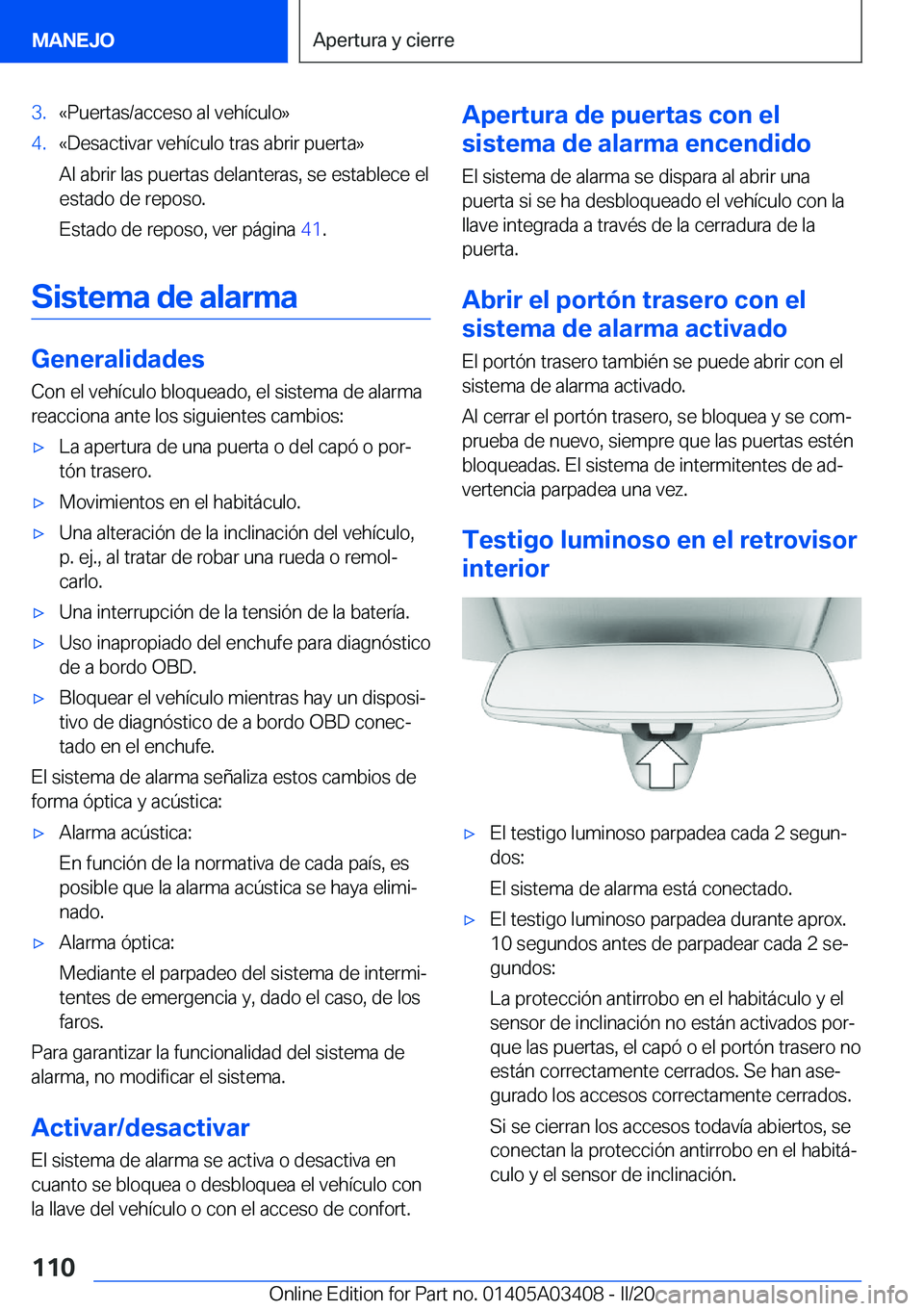 BMW X6 M 2020  Manuales de Empleo (in Spanish) �3�.�«�P�u�e�r�t�a�s�/�a�c�c�e�s�o��a�l��v�e�h�