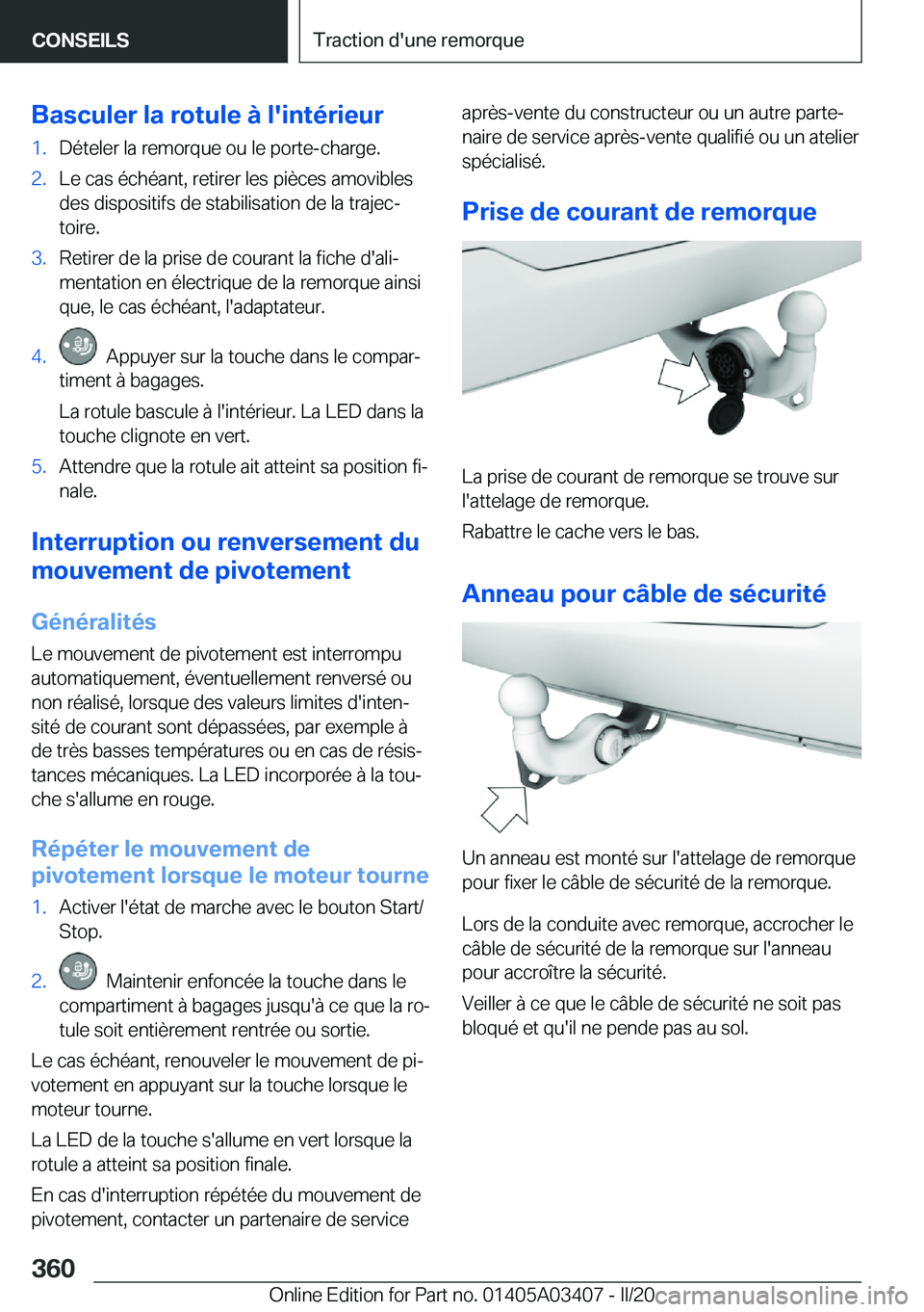 BMW X6 M 2020  Notices Demploi (in French) �B�a�s�c�u�l�e�r��l�a��r�o�t�u�l�e��