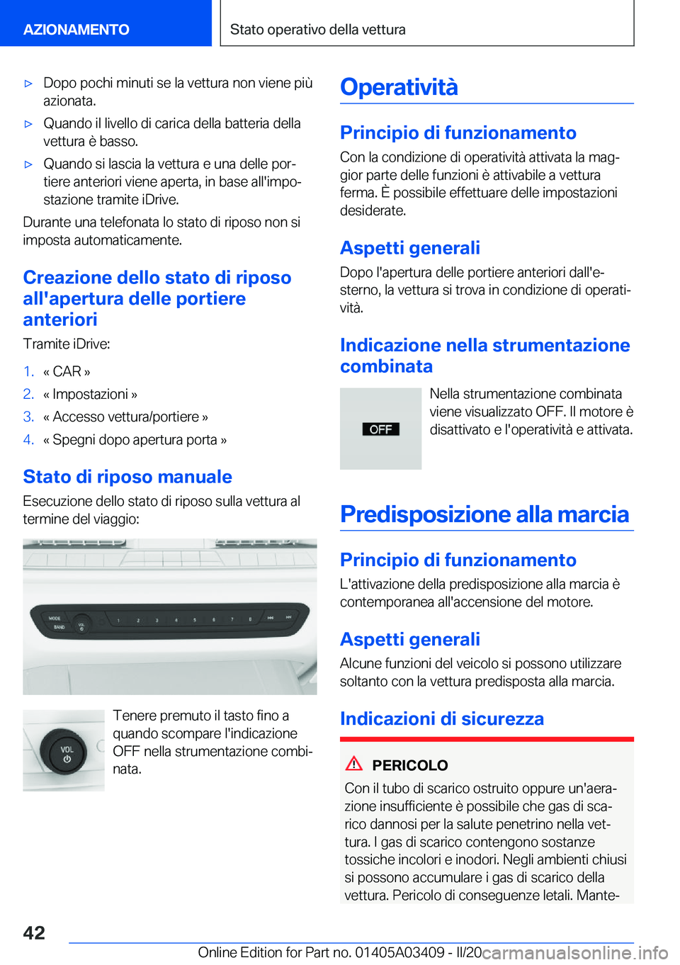 BMW X6 M 2020  Libretti Di Uso E manutenzione (in Italian) 'x�D�o�p�o��p�o�c�h�i��m�i�n�u�t�i��s�e��l�a��v�e�t�t�u�r�a��n�o�n��v�i�e�n�e��p�i�