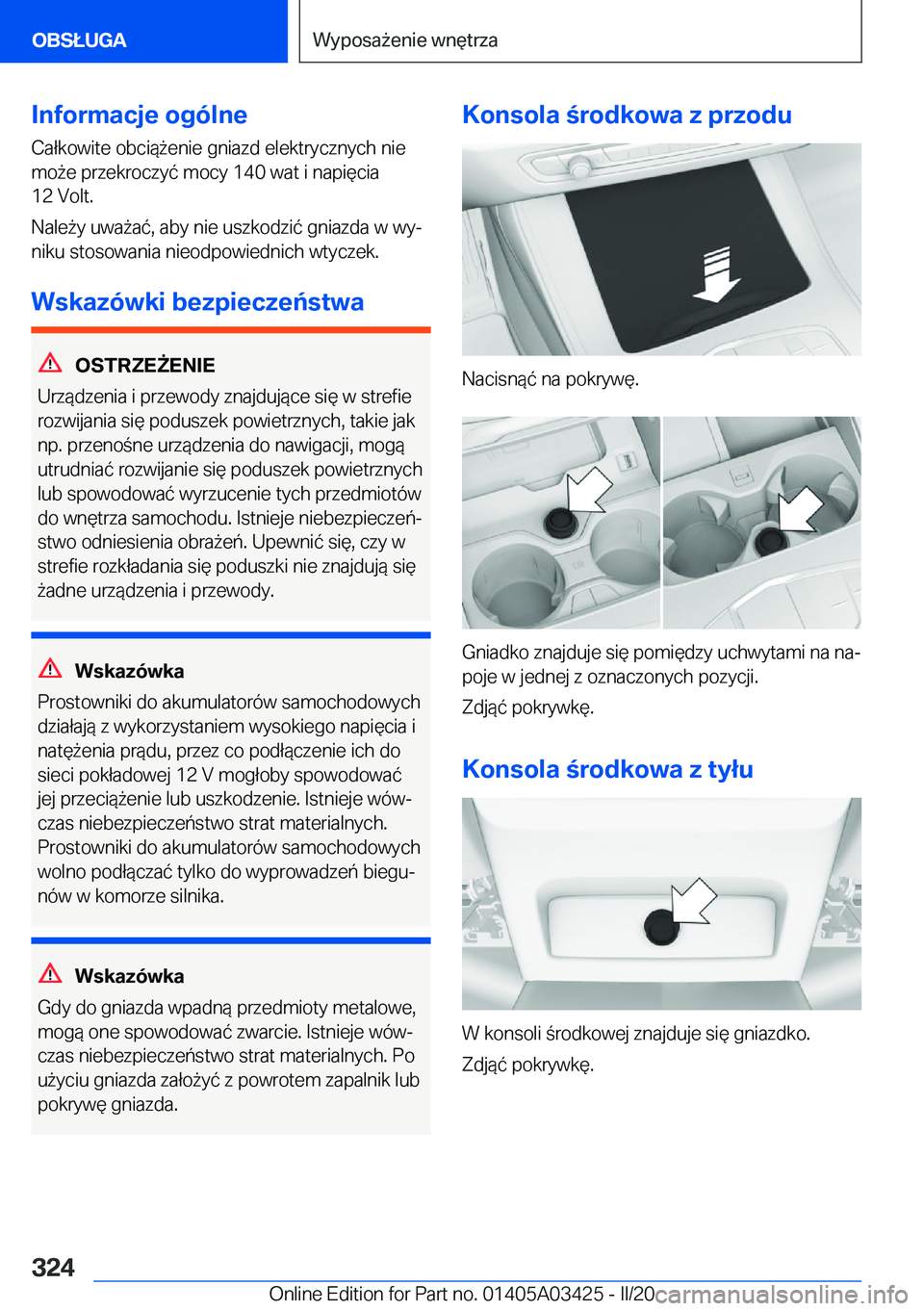 BMW X6 M 2020  Instrukcja obsługi (in Polish) �I�n�f�o�r�m�a�c�j�e��o�g�