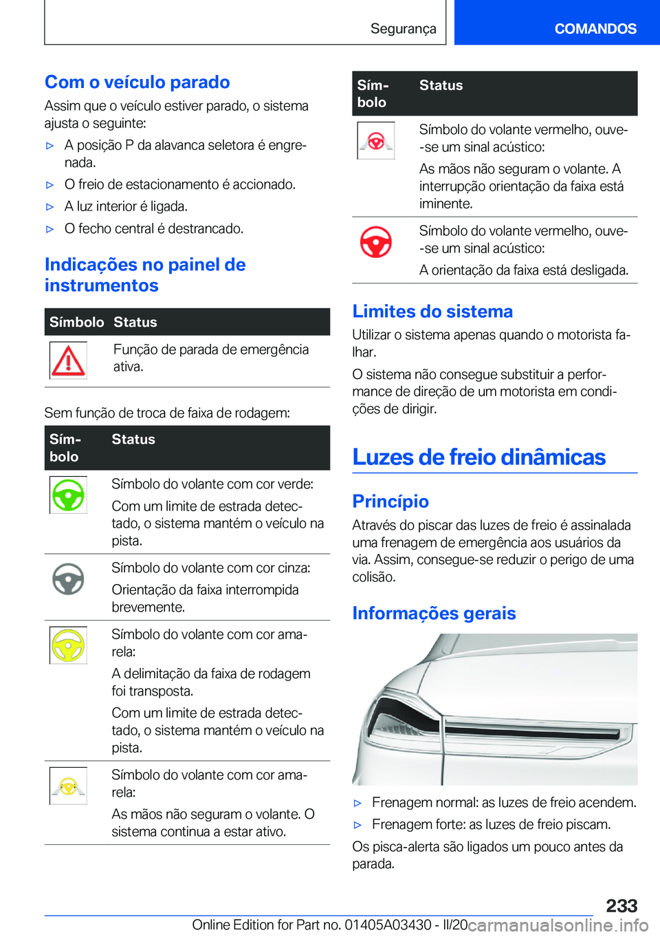 BMW X6 M 2020  Manual do condutor (in Portuguese) �C�o�m��o��v�e�