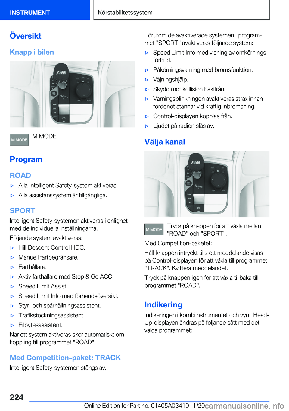 BMW X6 M 2020  InstruktionsbÖcker (in Swedish) �