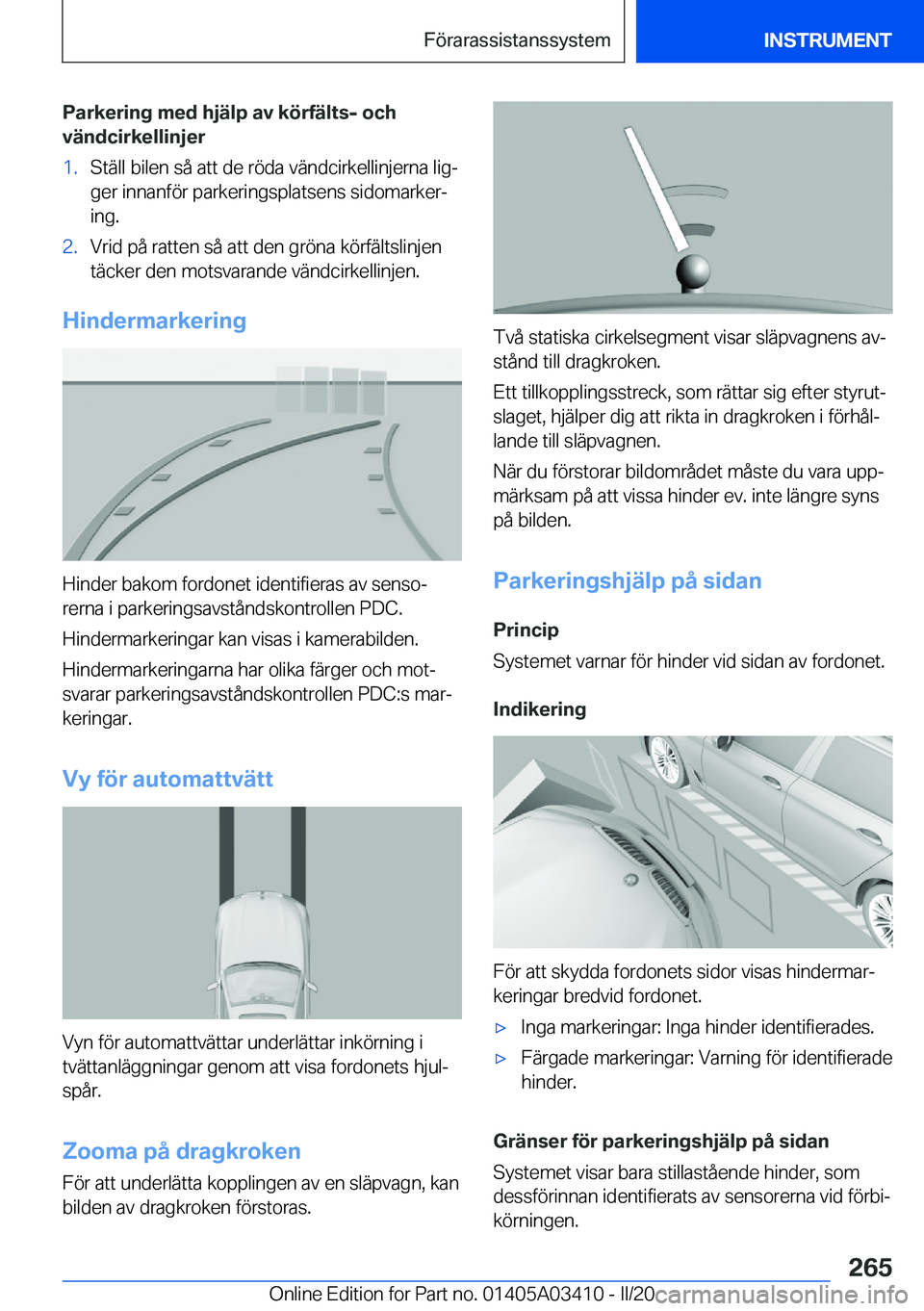BMW X6 M 2020  InstruktionsbÖcker (in Swedish) �P�a�r�k�e�r�i�n�g��m�e�d��h�j�ä�l�p��a�v��k�