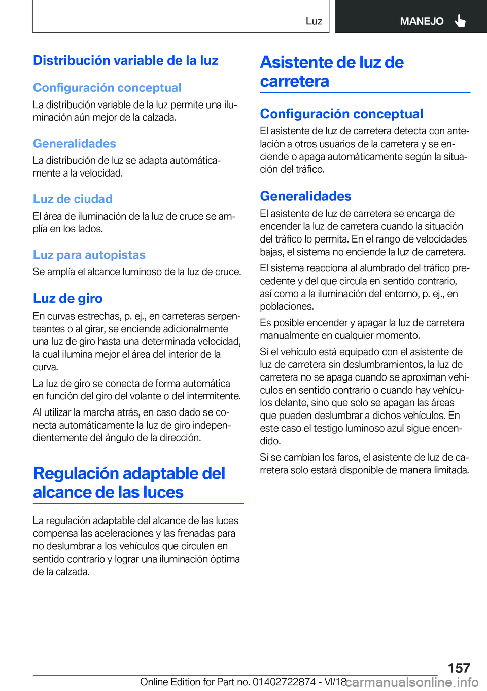 BMW X6 M 2019  Manuales de Empleo (in Spanish) �D�i�s�t�r�i�b�u�c�i�