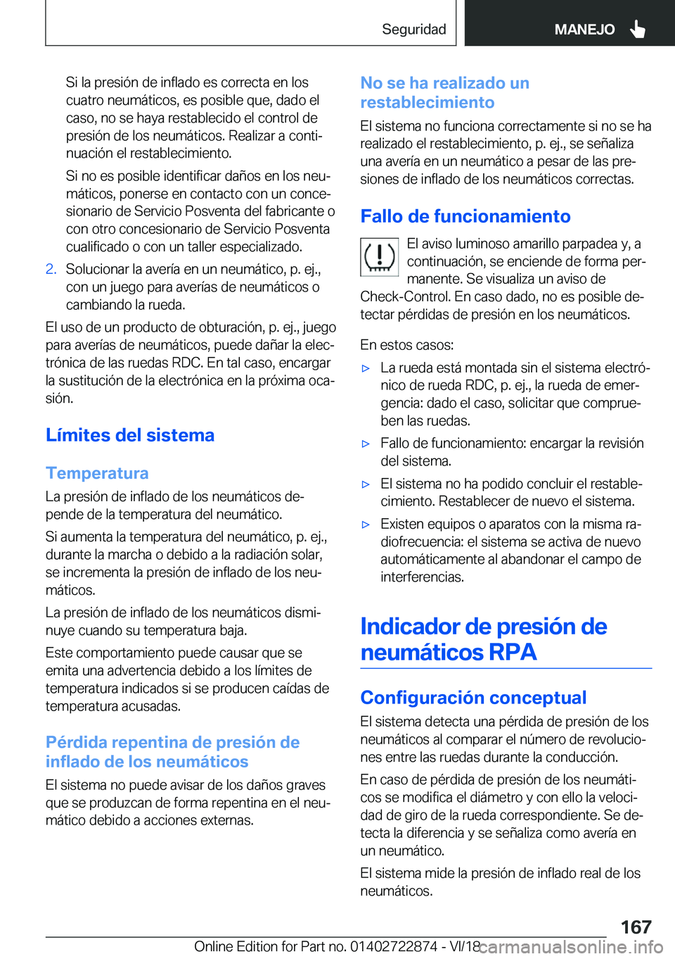 BMW X6 M 2019  Manuales de Empleo (in Spanish) �S�i��l�a��p�r�e�s�i�