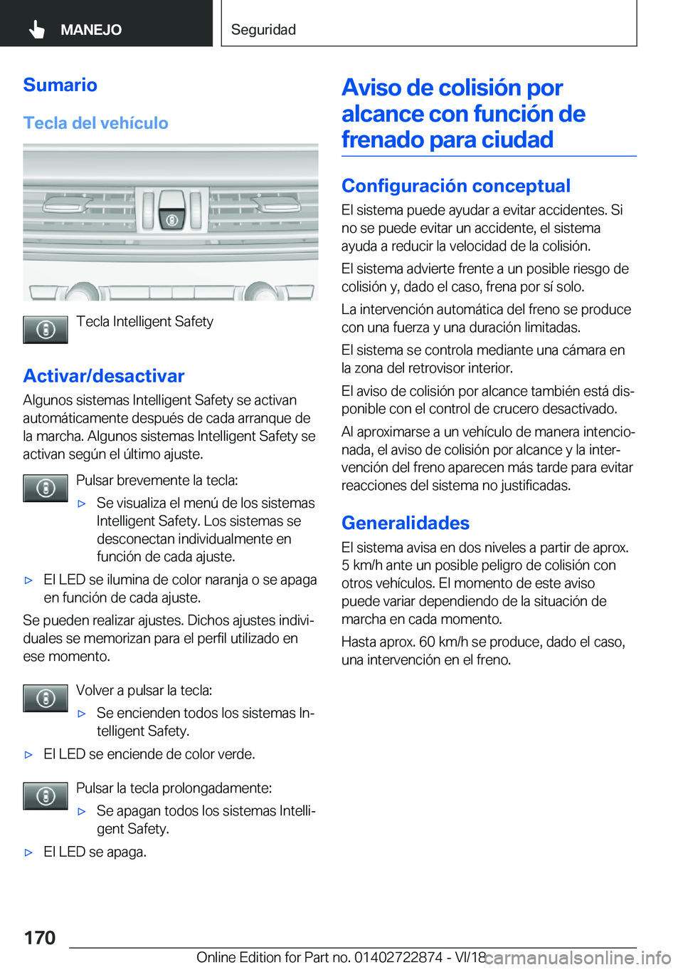 BMW X6 M 2019  Manuales de Empleo (in Spanish) �S�u�m�a�r�i�o�T�e�c�l�a��d�e�l��v�e�h�