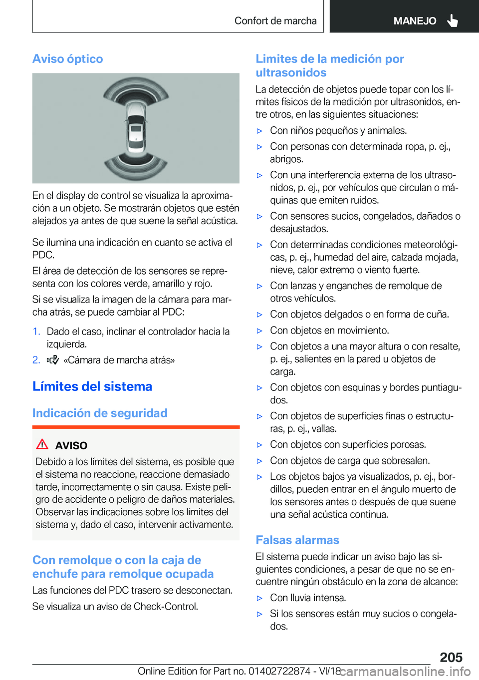BMW X6 M 2019  Manuales de Empleo (in Spanish) �A�v�i�s�o��