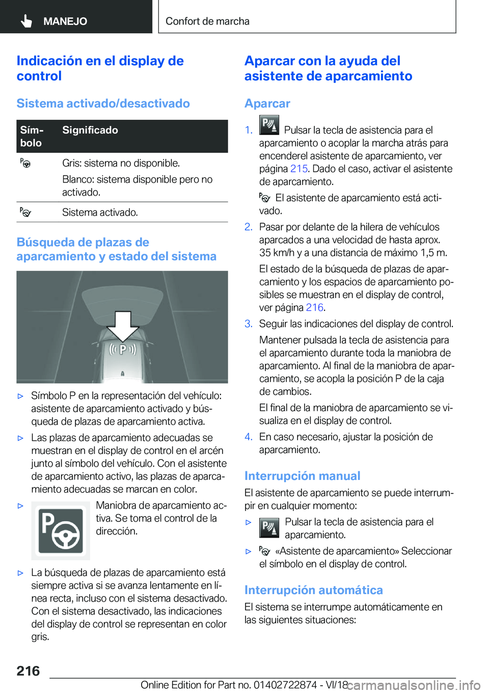 BMW X6 M 2019  Manuales de Empleo (in Spanish) �I�n�d�i�c�a�c�i�