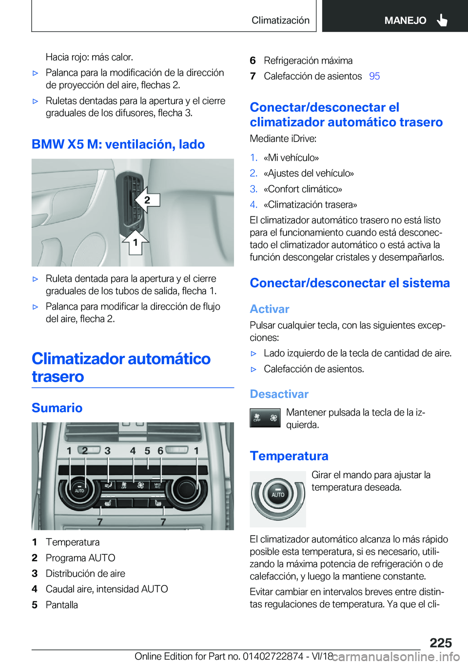 BMW X6 M 2019  Manuales de Empleo (in Spanish) �H�a�c�i�a��r�o�j�o�:��m�