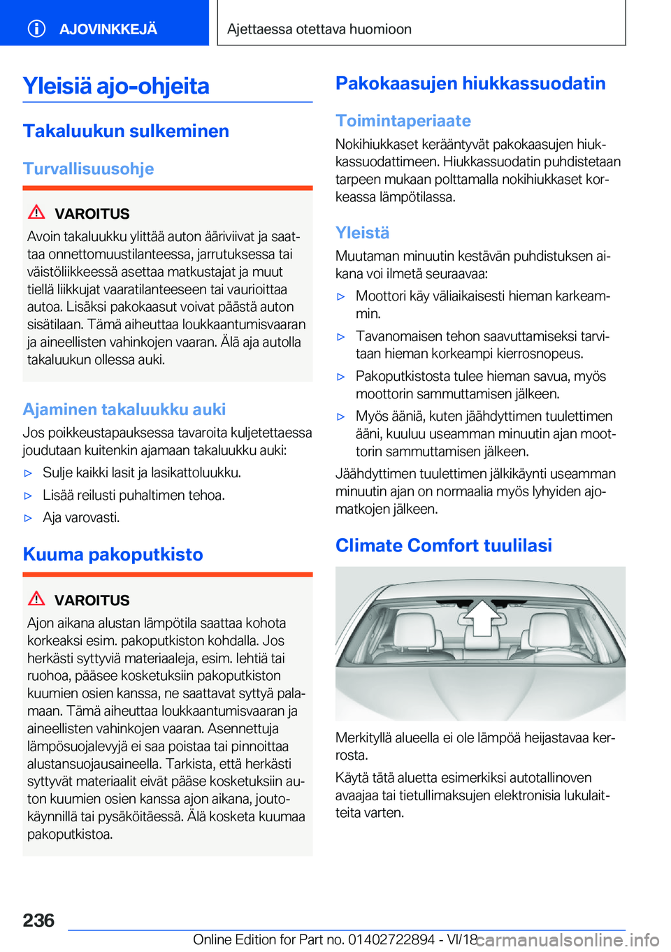 BMW X6 M 2019  Omistajan Käsikirja (in Finnish) �Y�l�e�i�s�i�