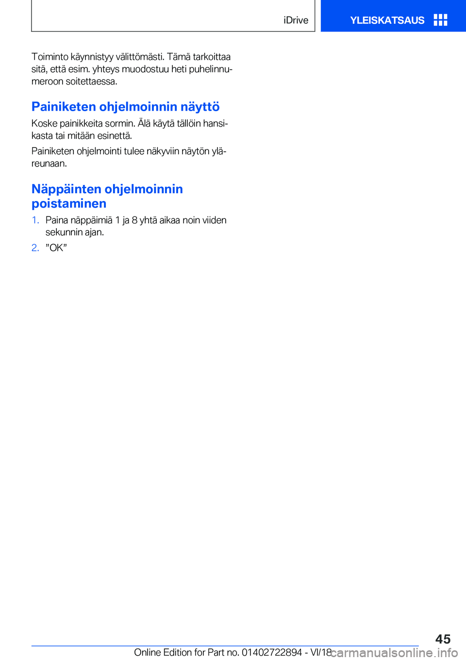 BMW X6 M 2019  Omistajan Käsikirja (in Finnish) �T�o�i�m�i�n�t�o��k�